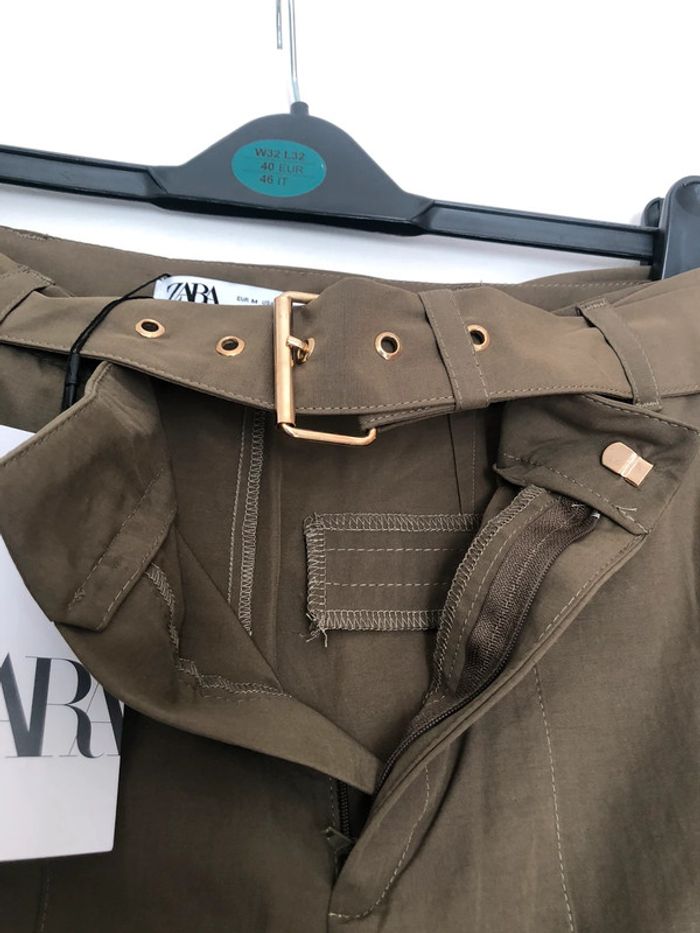 Superbe beau pantalon taille haute battle Zara neuf avec étiquette taille M - photo numéro 8