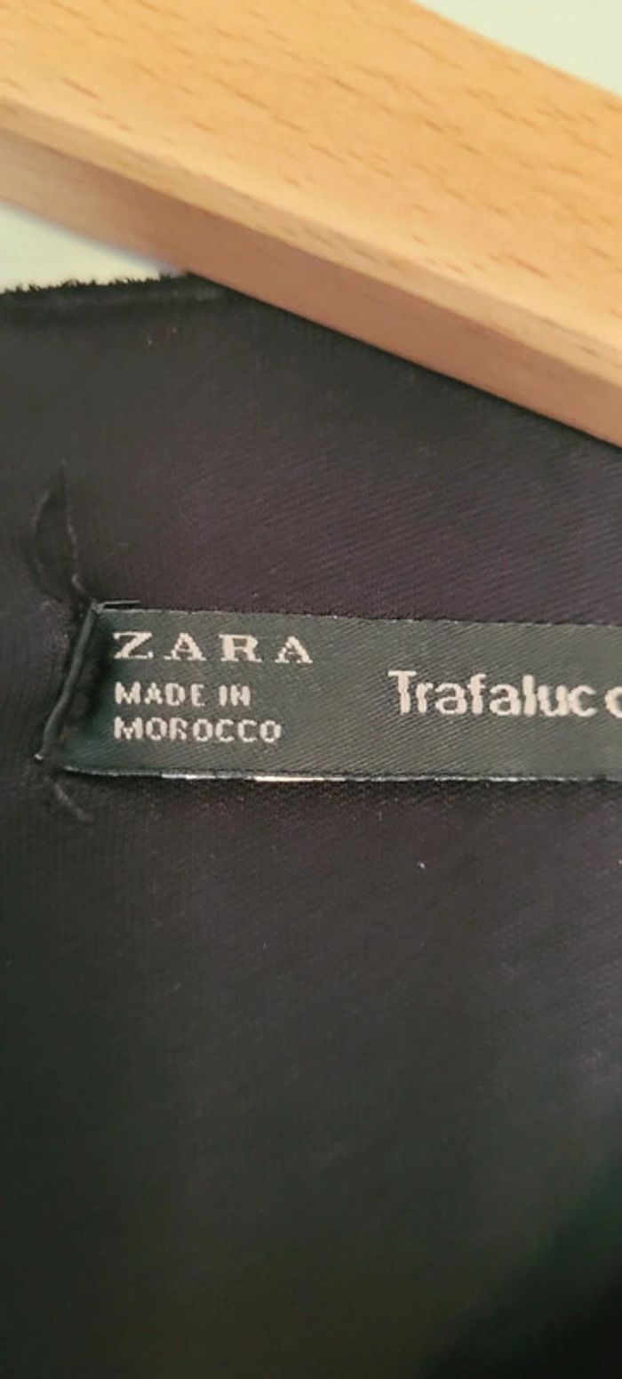 Robe courte noire Zara effet daim avec franges parfait état taille M - photo numéro 8