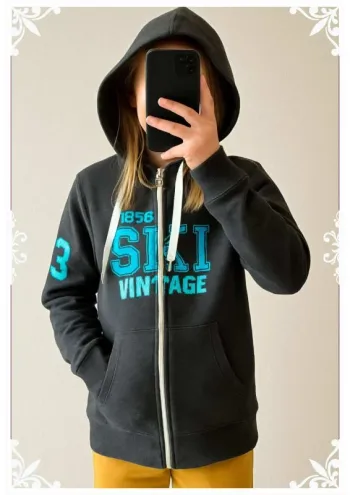 Gilet à capuche "Ski Vintage" Fille 8 ans  Spirit