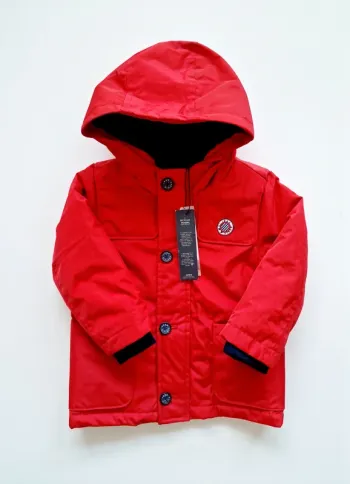 Ikks - Parka manches longues avec capuche, doublé polaire - Neuf avec étiquette ! (18 mois)