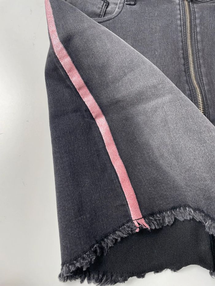 Jupe courte gris anthracite/noir taille M Mim - photo numéro 3