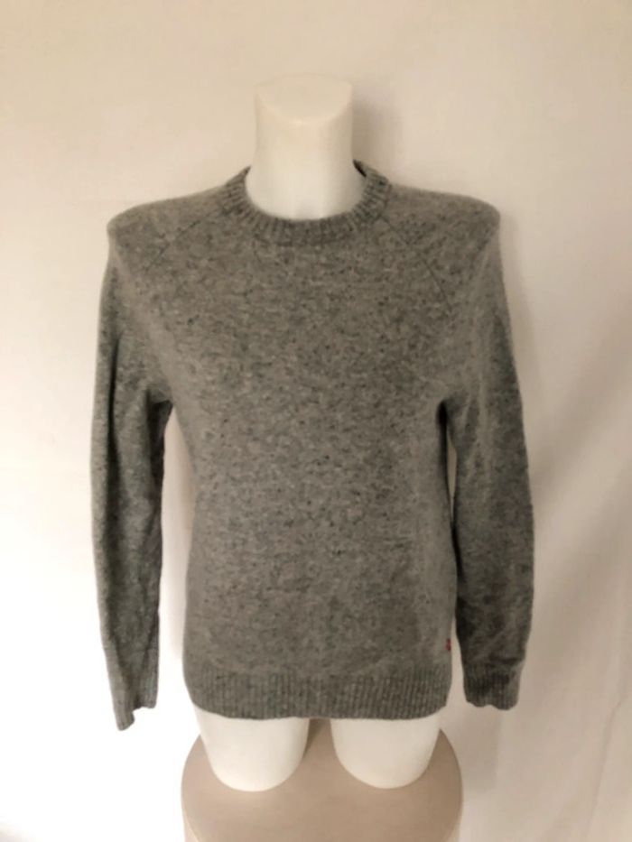 Pull à col ras en laine gris chiné Levi’s taille S / 36 38 très bon état