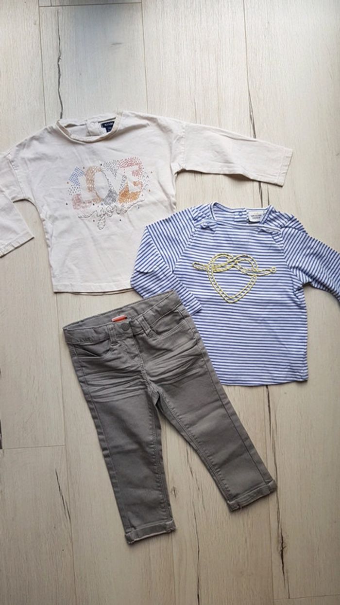 Ensemble 3 pièces mi saison fille 2ans tao kiabi