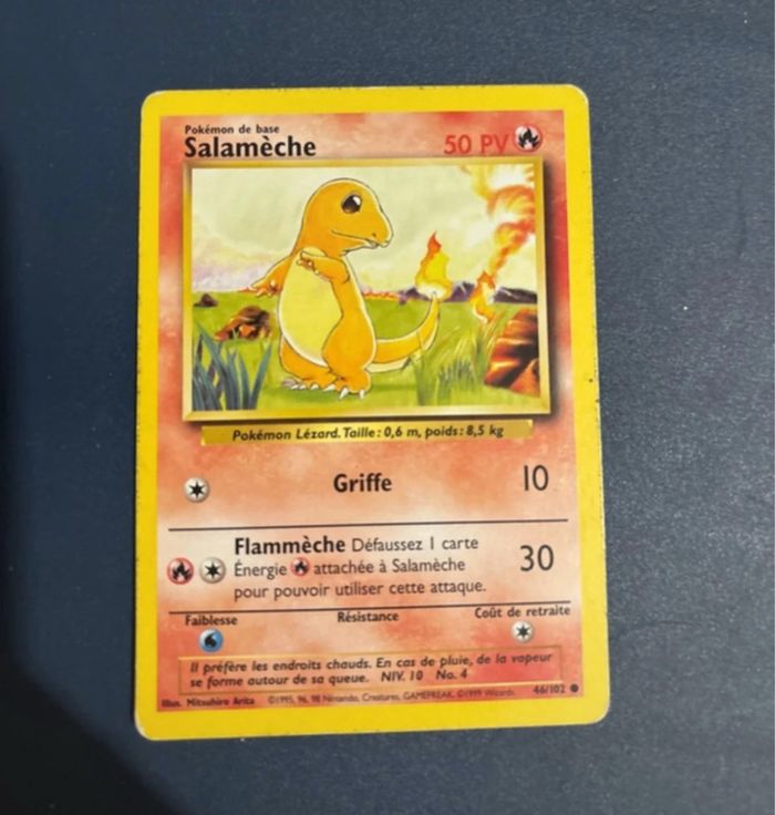 Carte Pokémon Wizards Salamèche 46/102 Set de base