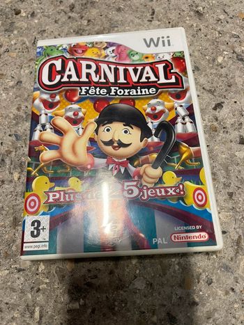 Boîtier vide jeu wii carnival fête foraine