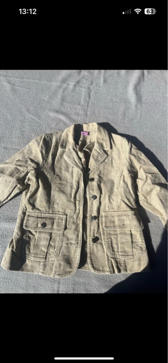 Blazer enfant type velours/côtelé