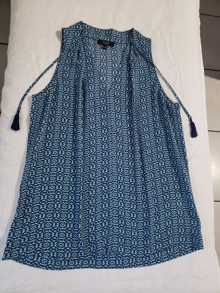 Top bleu clair et bleu marine - photo numéro 2