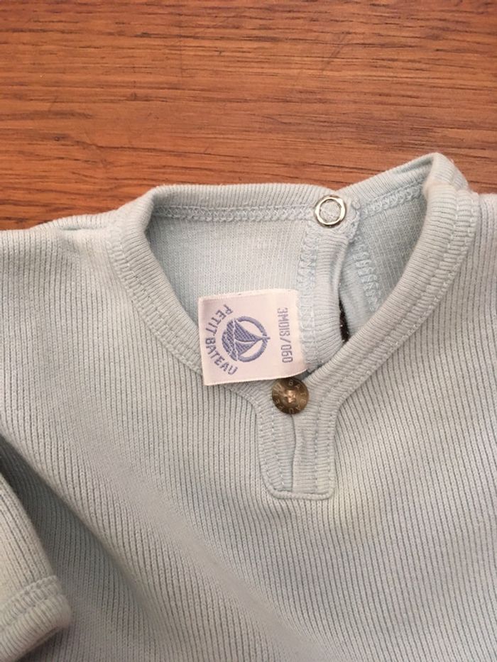 Pyjama coton milleraies assez épais Petit Bateau 3 mois - photo numéro 2