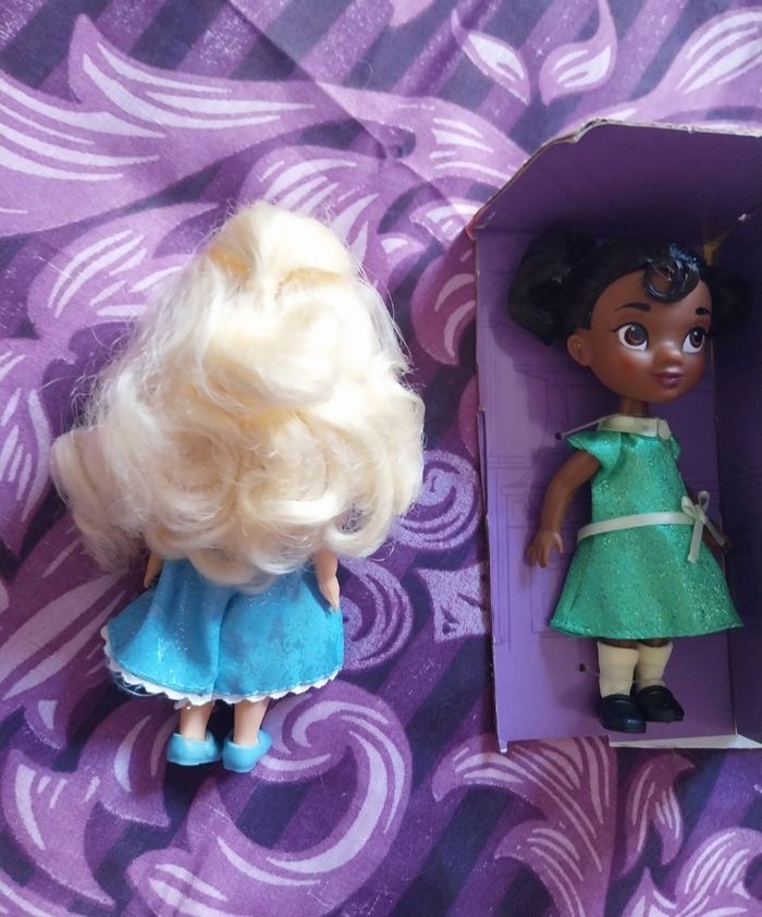 Lot 4 poupées miniatures Animators Princesses Disney Mini-Animators Tiana Belle - photo numéro 5