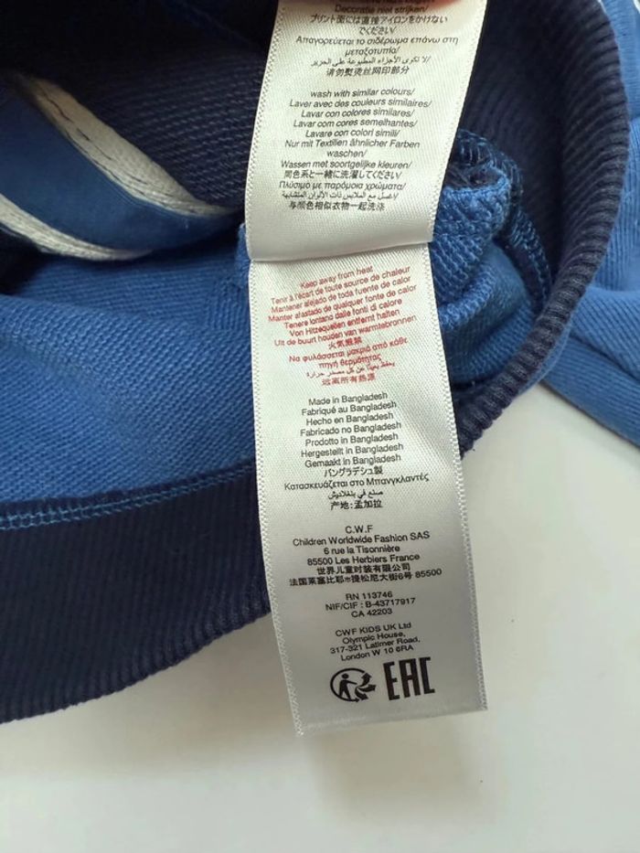 Sweat à capcuhe zippé Timberland garçon taille 9 mois très bon état - photo numéro 4