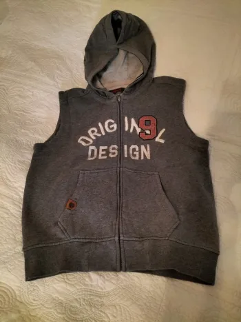 Sweat gris Catimini - sans manche - 10 ans