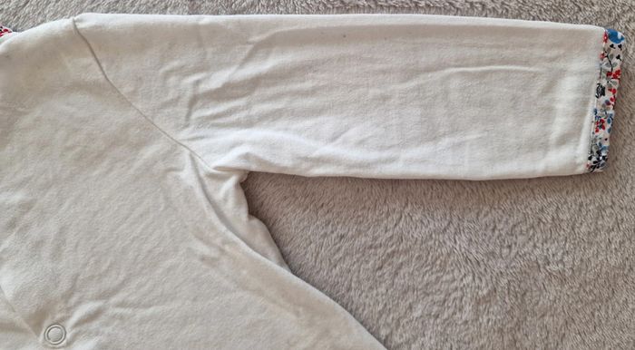 Ensemble Sergent Major T-shirt ML blanc + Salopette short velours marine 9M (BE) - photo numéro 18