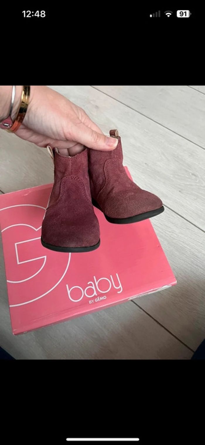 Bottine gémo couleur bordeaux - photo numéro 5