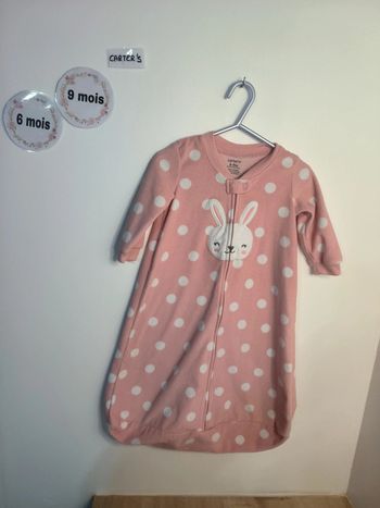 Gigoteuse avec manche lapin 6-9 mois
