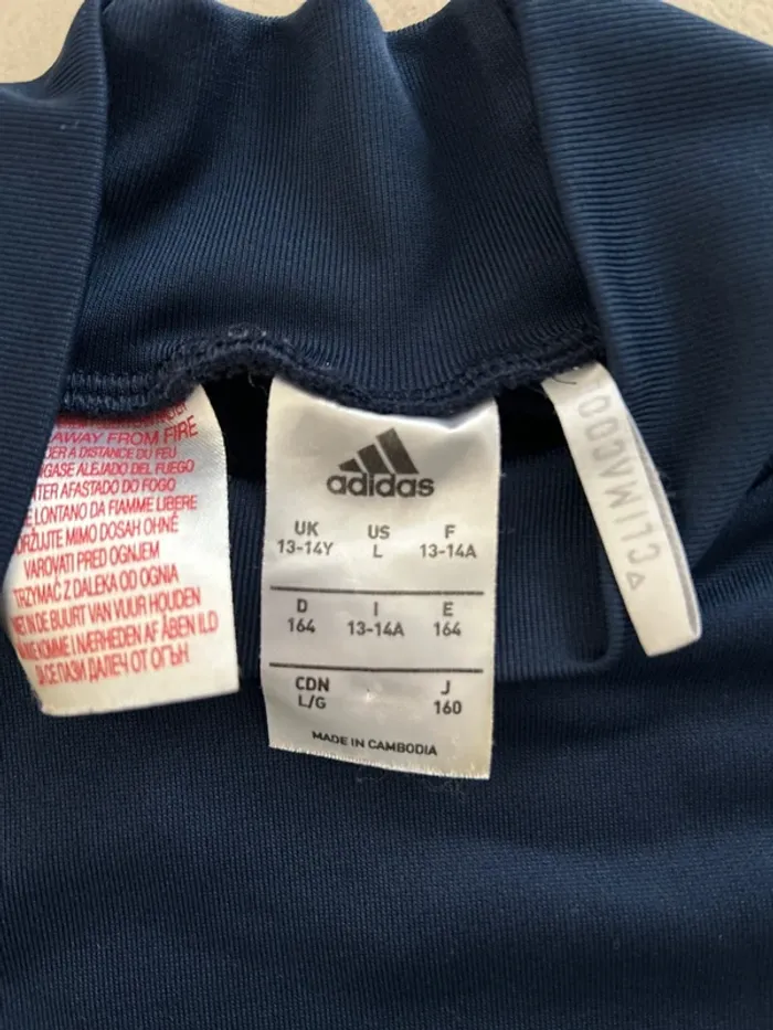 Sweat-shirt d'entraînement OM Adidas 2017-2018 taille 13-14 ans - photo numéro 4