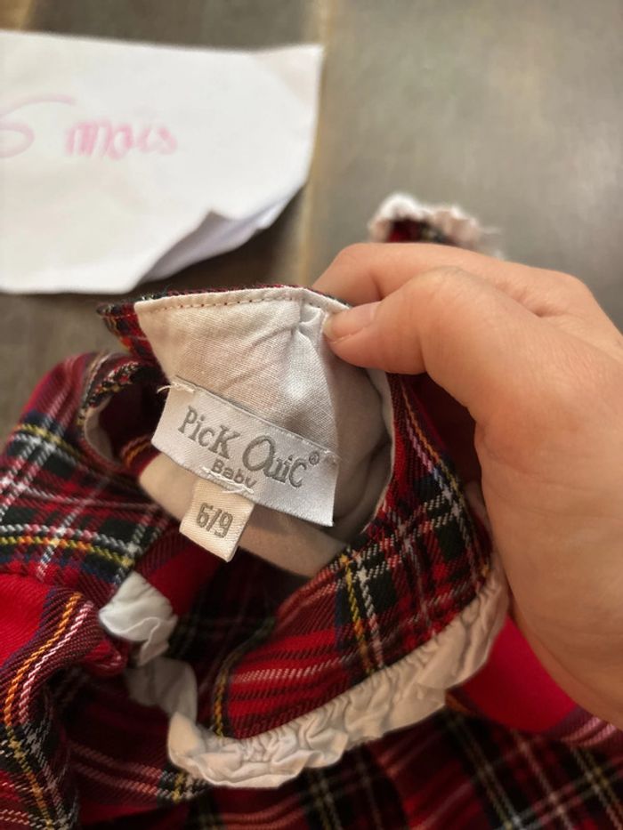 Robe manches longues motif tartan - photo numéro 2