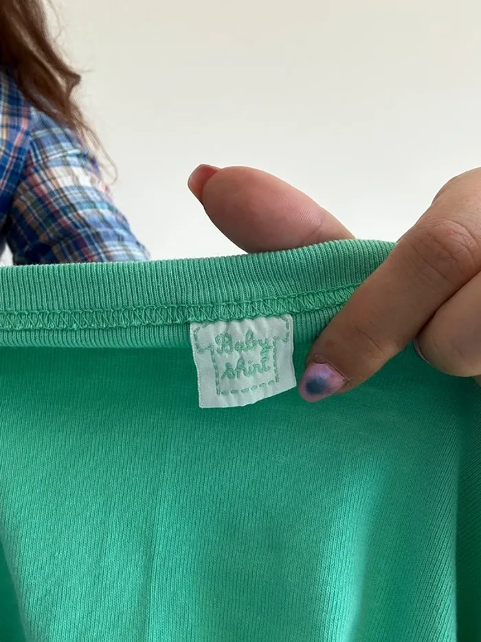Top dos nu vert en coton y2k années 2000 taille S - photo numéro 7