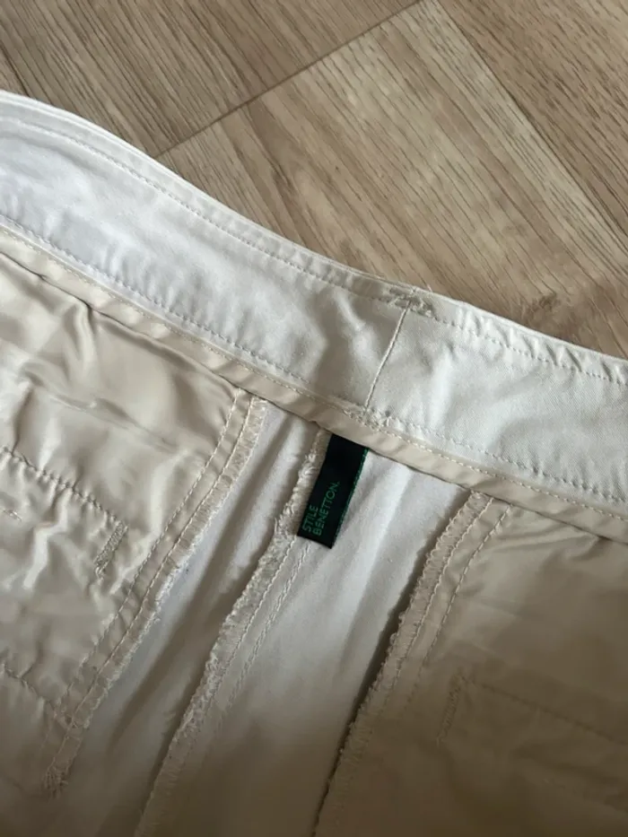 Benetton, pantalon beige, Chino, femme, taille 42 - photo numéro 3