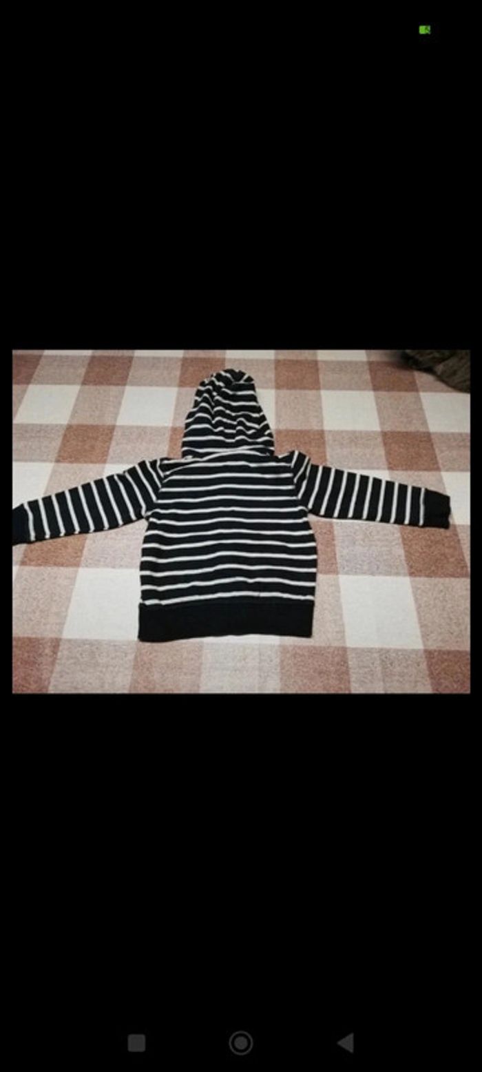 Gilet rayé blanc/marine tape à l'oeil 4 ans - photo numéro 3