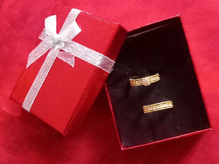 Lot de 2 bagues dorées et pierres - photo numéro 2