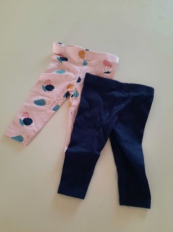 Lot de 2 leggins bébé fille