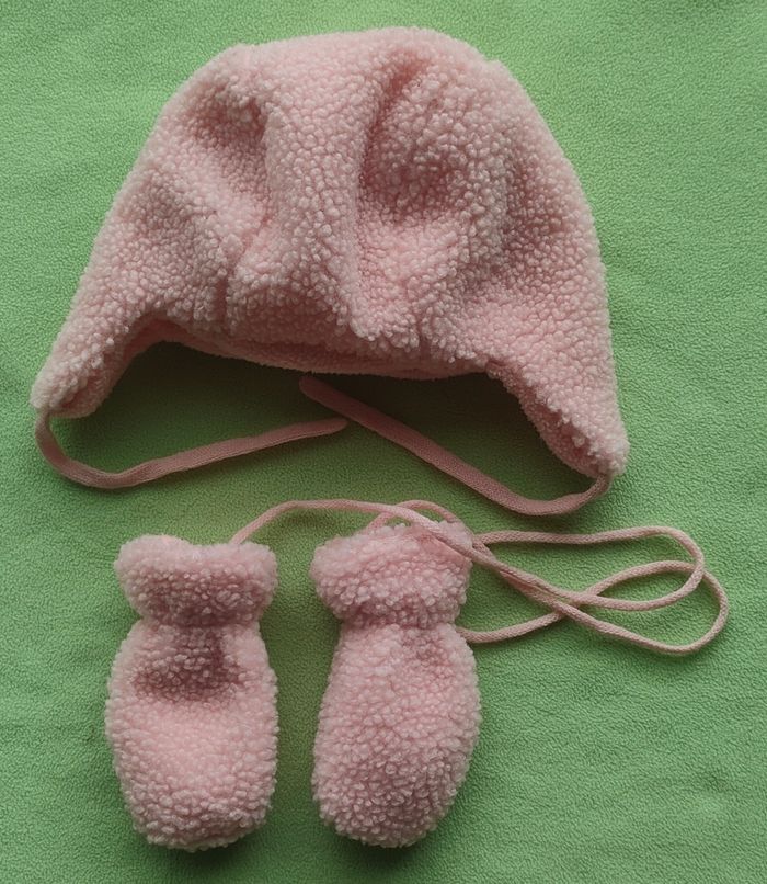 Bonnet + moufle taille 6/12 mois - photo numéro 2