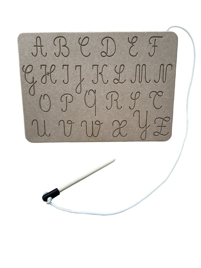 Tablette d’écriture réversible : Lettres majuscule capitale et minuscule cursive
