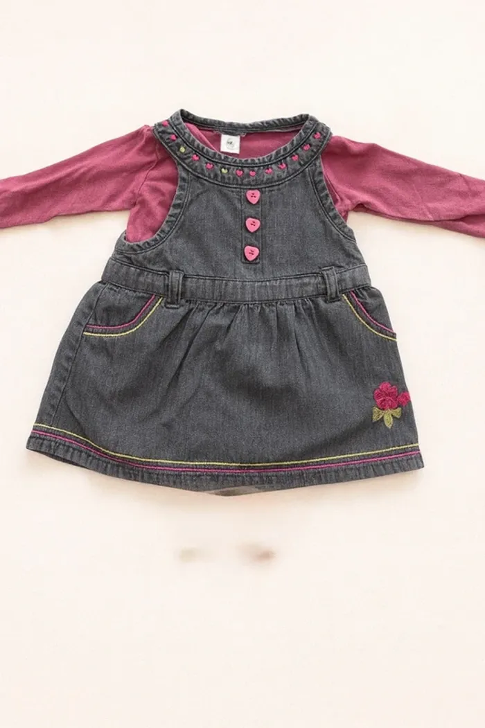 Ensemble Robe/t-shirt manche longue bébé fille