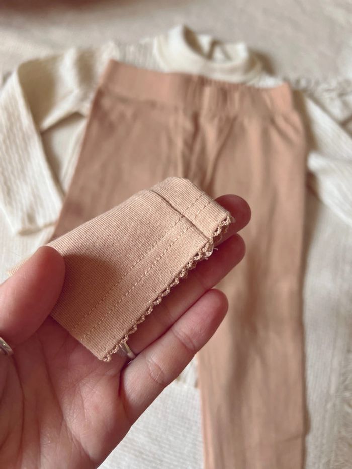 Ensemble pull crème tape à l’œil et legging - photo numéro 5