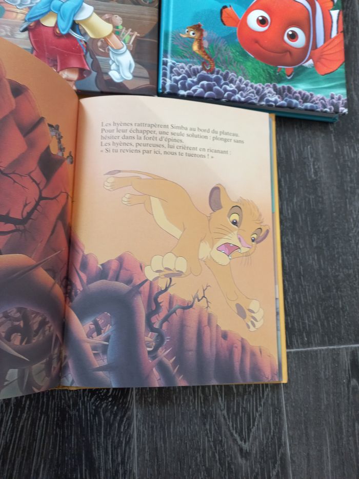 Lot 3 livres disney roi lion pinocchio nemo - photo numéro 3