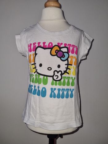 T-shirt blanc Hello Kitty 4 ans