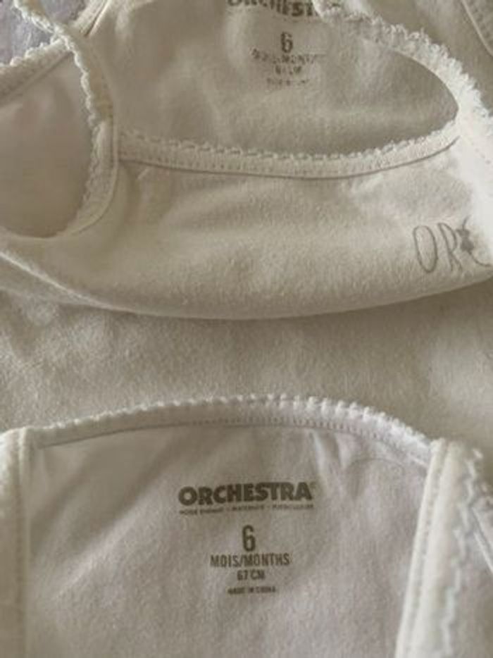 Lot de 6 Bodies à bretelles 6 mois fille - photo numéro 4