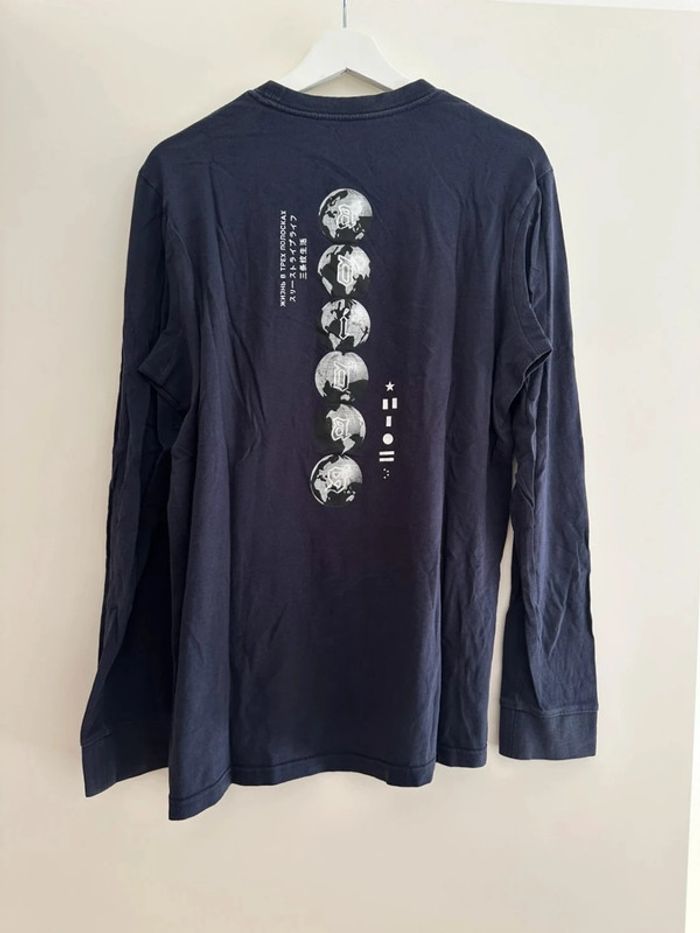 T-shirt Adidas manches longues bleu marine - original taille M - photo numéro 6