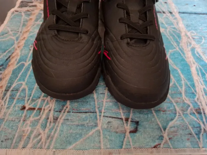 Baskets Athlétisme p36 noir et rose lacets scratchs - photo numéro 9