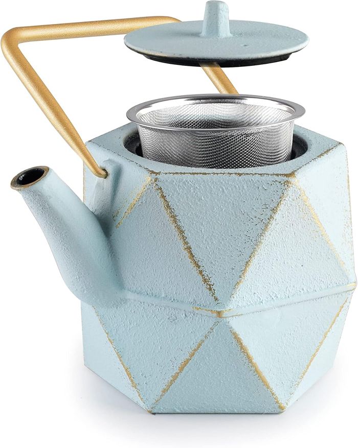 Théière en Fonte Kerala, 1,2 Litre, Intérieur Émaillé, Compatible avec les Plaques à Induction