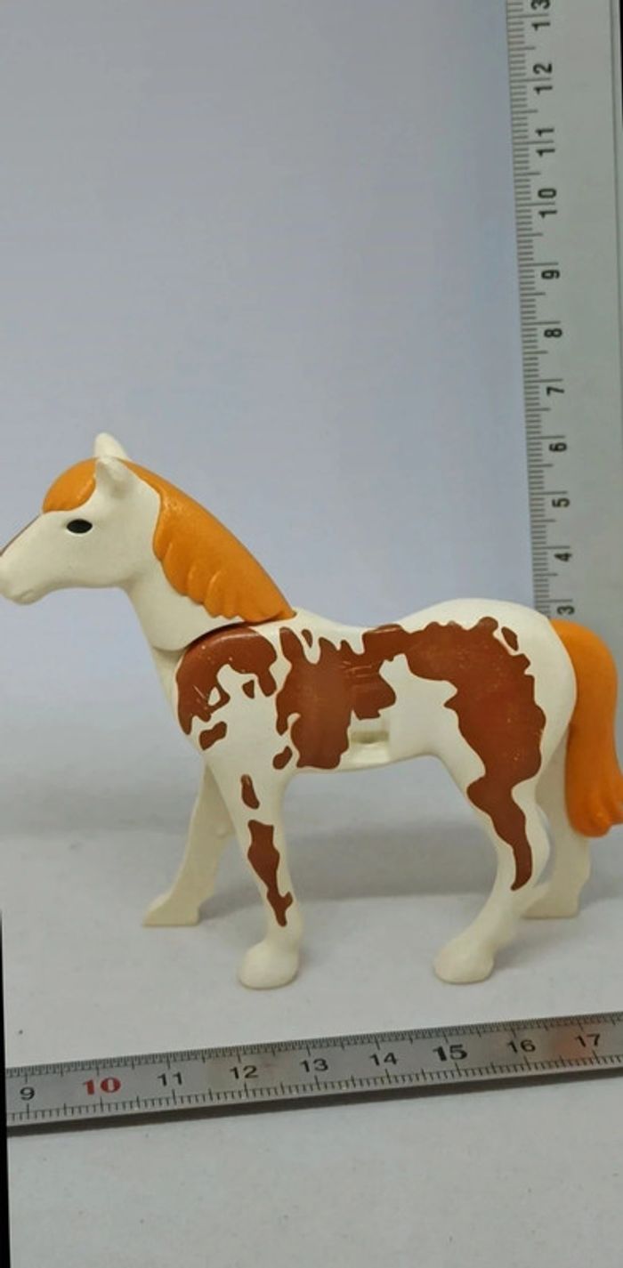 Cheval tacheté crème et marron playmobil - photo numéro 5