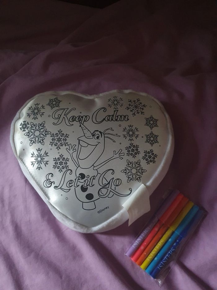 Coussin cœur Reine des neiges
