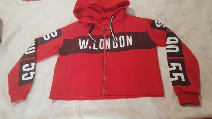 Sweat/gilet à capuche. T.XS