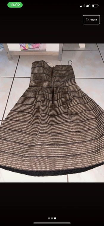 Robe bustier dorée 36