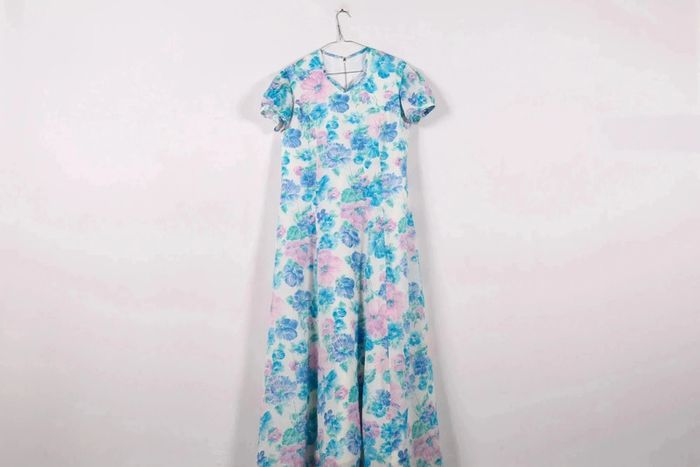 "Adorable robe maxi vintage 70's motif fleurs (#240516 - photo numéro 5