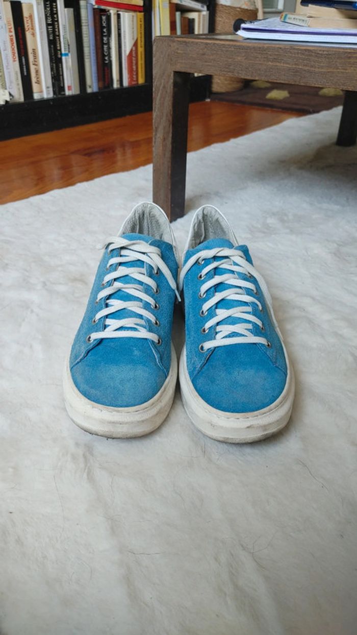 Sneakers en cuir et daim intérieur extérieur - photo numéro 9