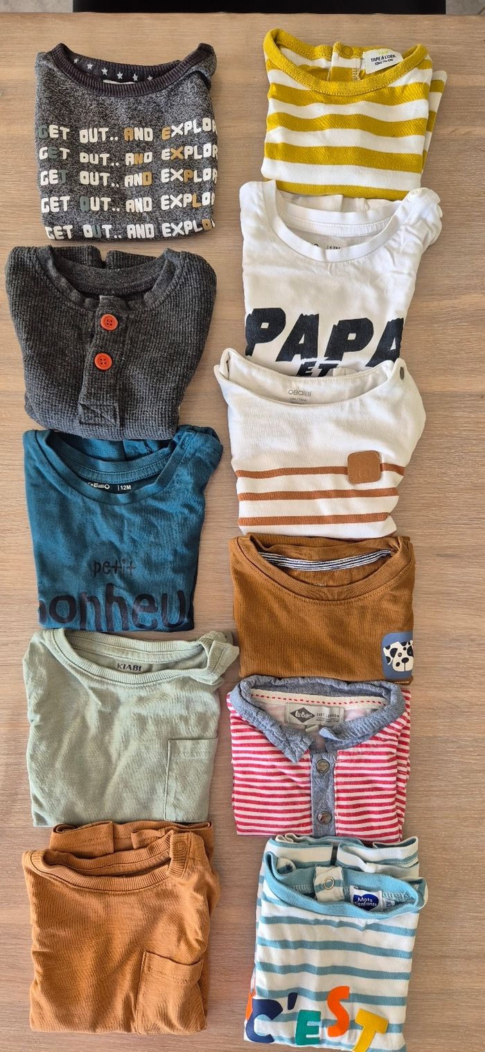 Lot tee-shirts manches longues