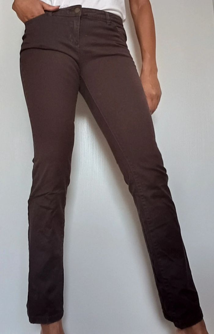 Pantalon marron Camaïeu T38