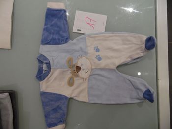 pyjama 1 mois chien bleu