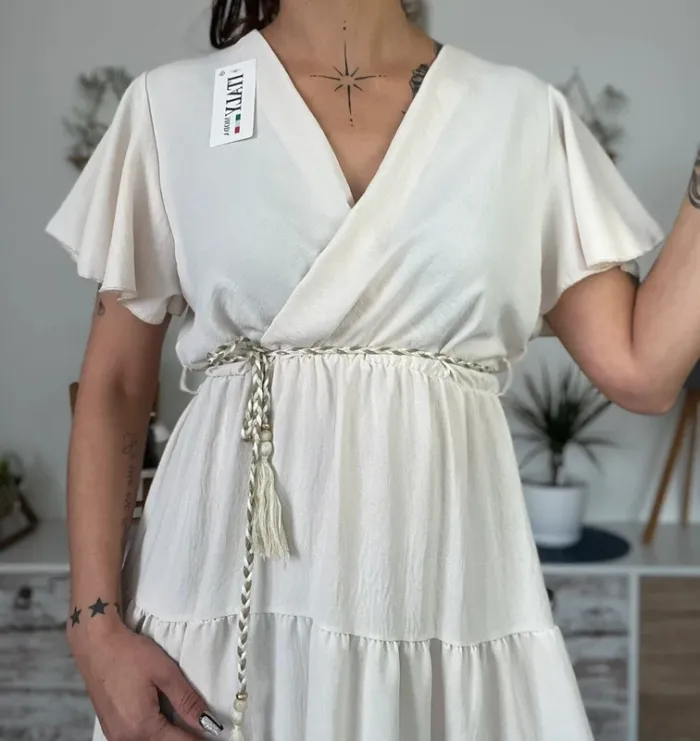 SOLDE Robe bohème fluide légère taille élastique taille unique - Italy moda - neuf - photo numéro 5