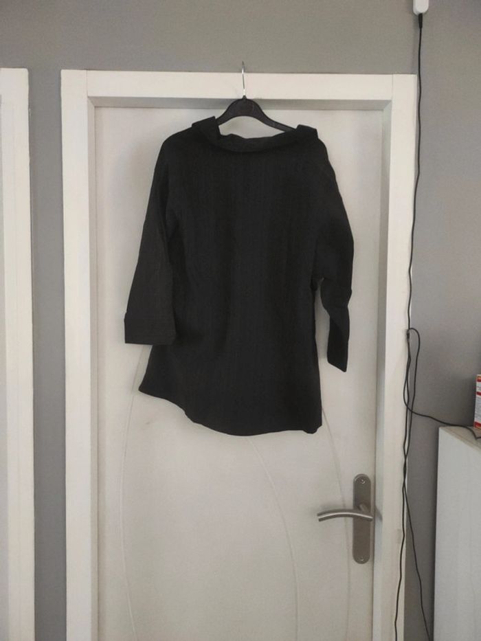 Chemise noir femme a rayures - photo numéro 3