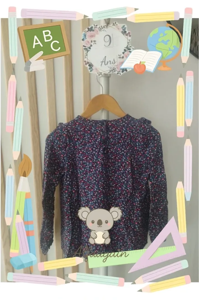 Blouse Vertbaudet fleurie 9ans - photo numéro 5