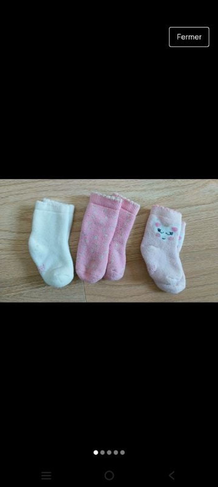 Lot chaussettes chat 15/17