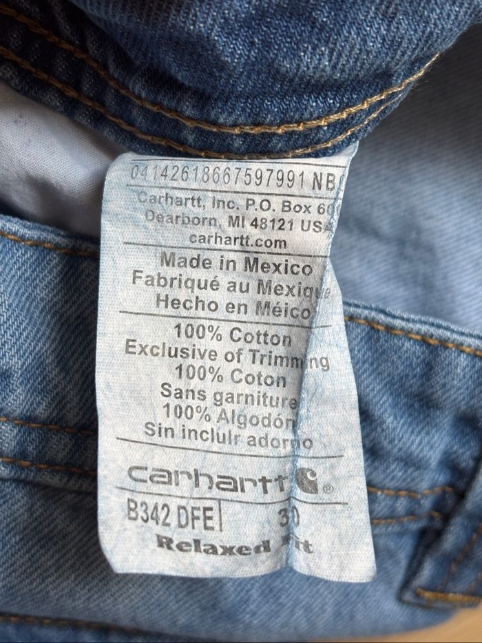 Short Carhartt Single Knee Rework Bleu Jean S / 30 - photo numéro 6