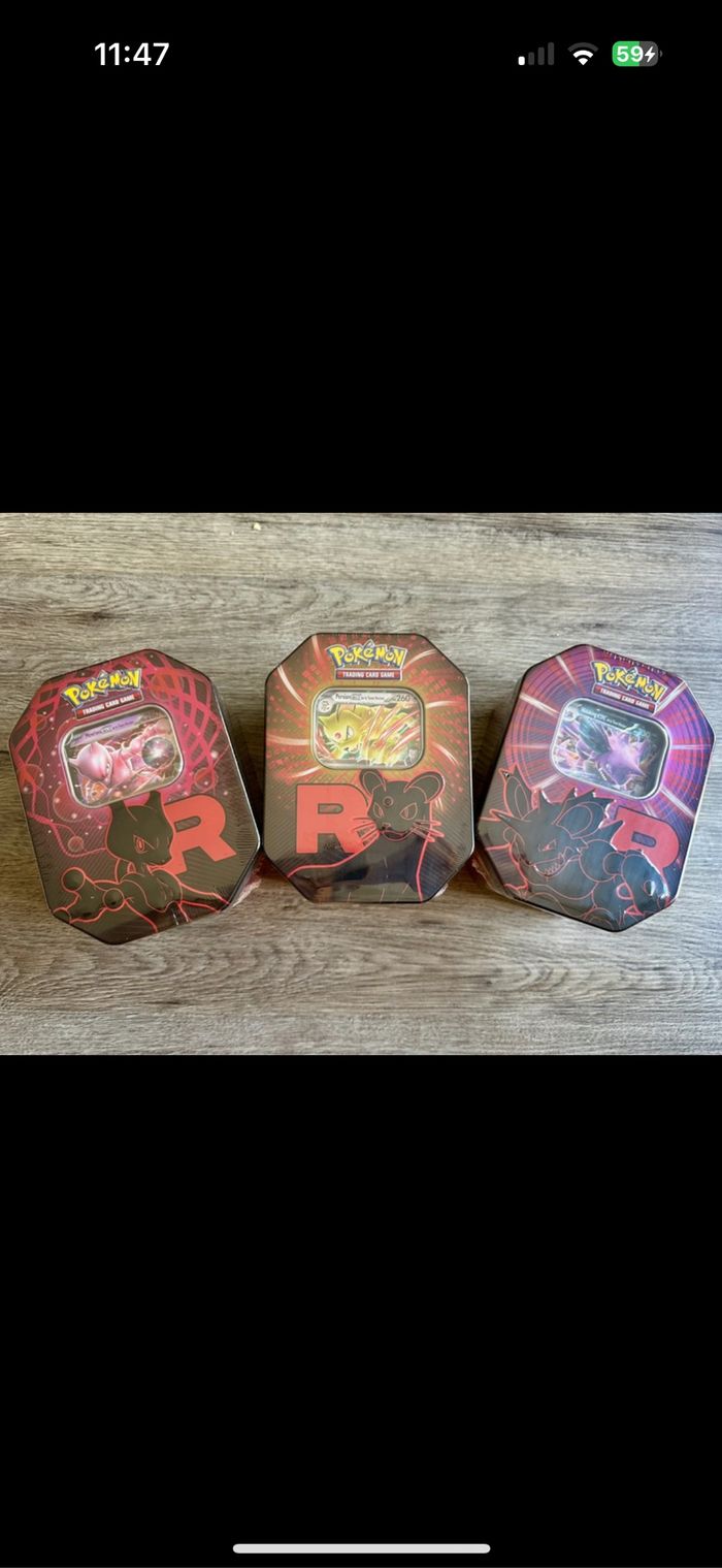 Lot de 3 Pokébox Team Rocket – Pokémon 💥🧨 Fans de la Team Rocket